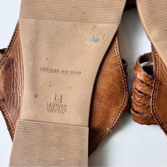 Montego Bay Club Brown Low Heel Sandals Sz 8 - Picture 8 of 8